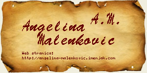 Angelina Malenković vizit kartica